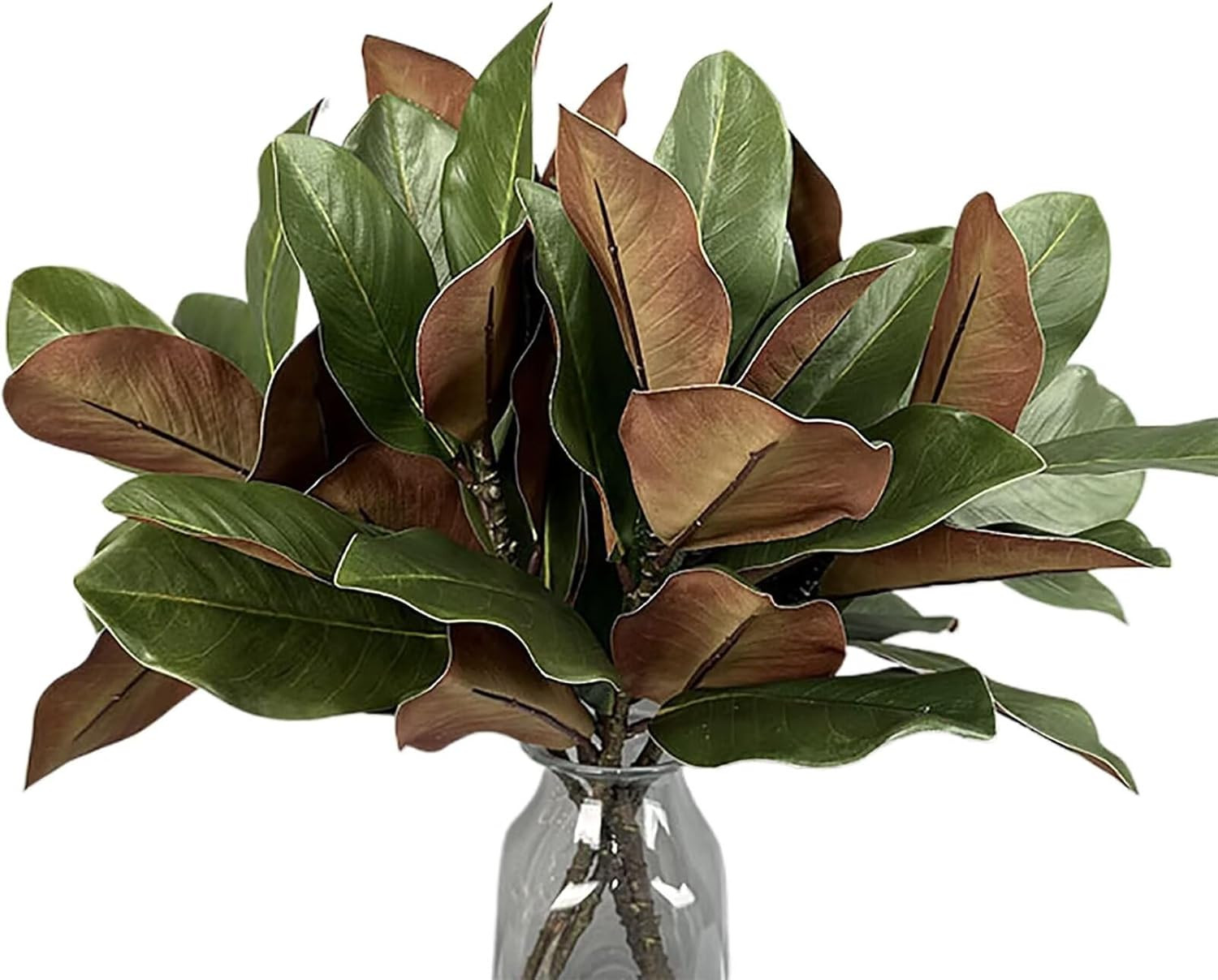 4Pcs Artificial Magnolia Leaves with Stems Fake Magnolia Leaf Branches Fake Greenery Stems for Ho... | Amazon (US)