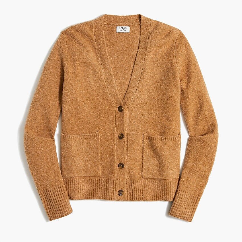 Factory: V-neck Cardigan Sweater In Extra-soft Yarn For Women | J.Crew Factory