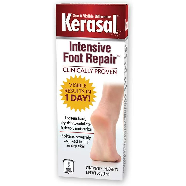 Kerasal Intensive Feet Repair Skin Ointment, Cracked Heels & Dry Feet, 1 oz | Walmart (US)
