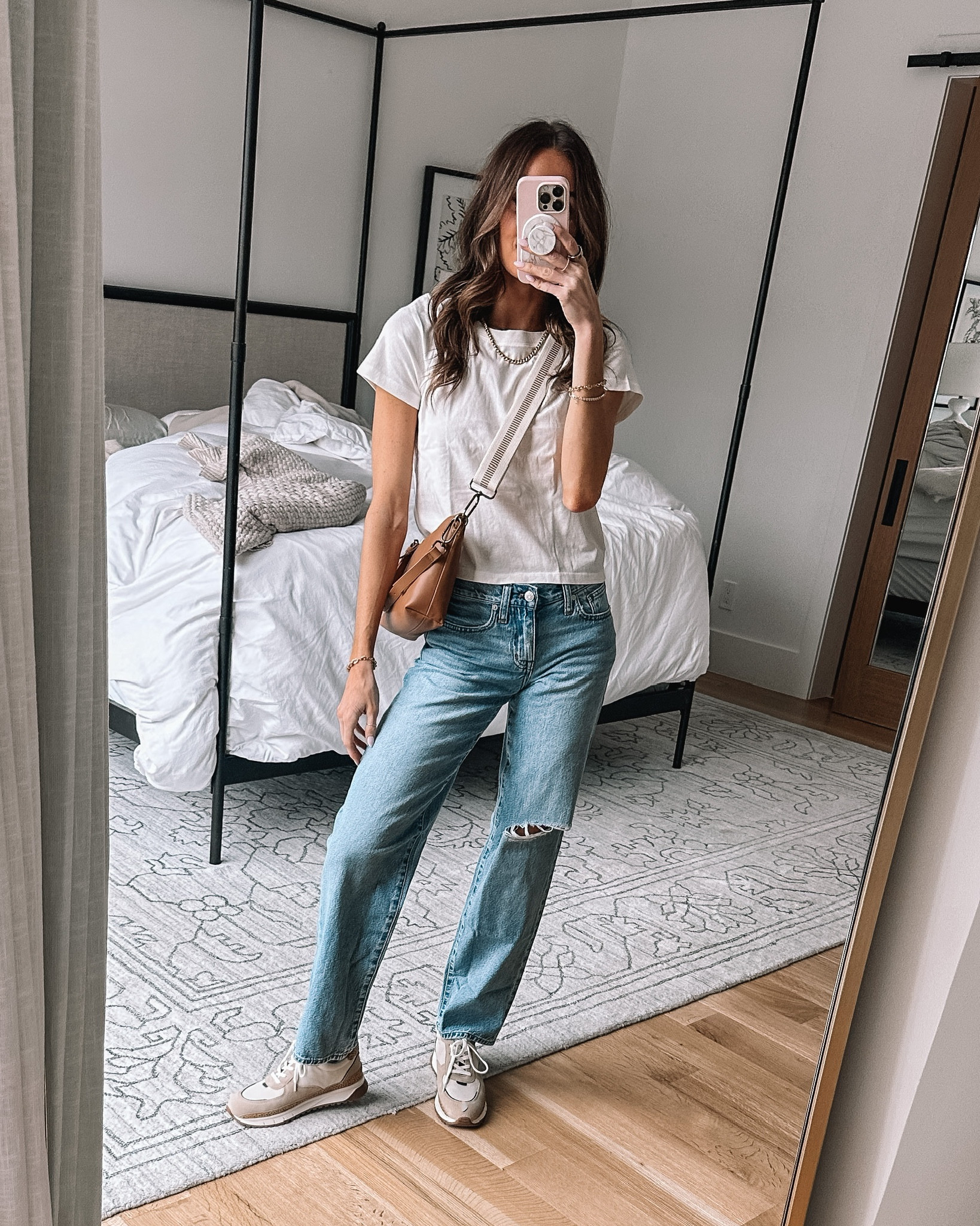 softfade cotton lakeshore crop tee