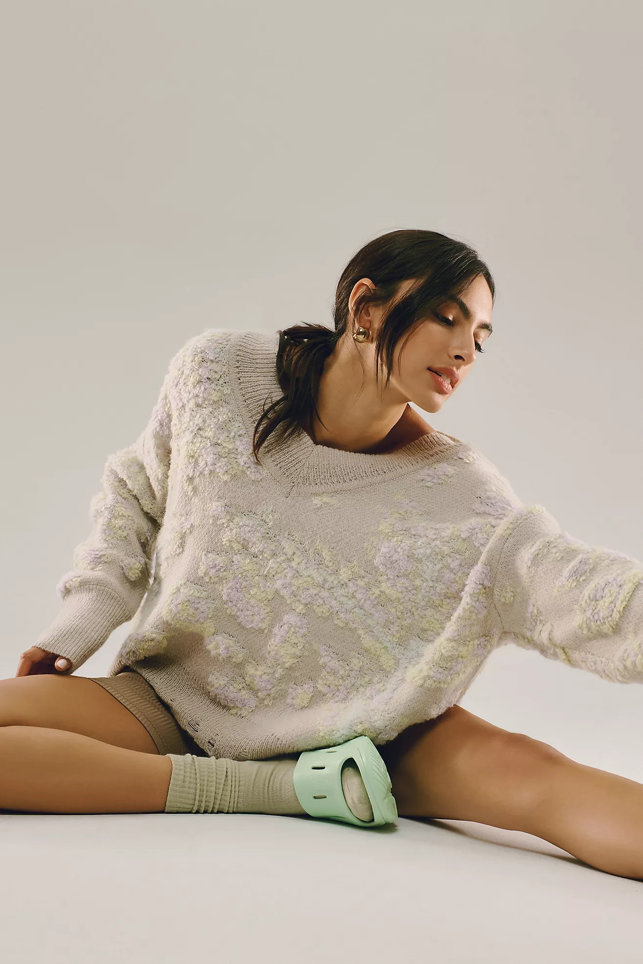 By Anthropologie Textured V-Neck Sweater | Anthropologie (US)