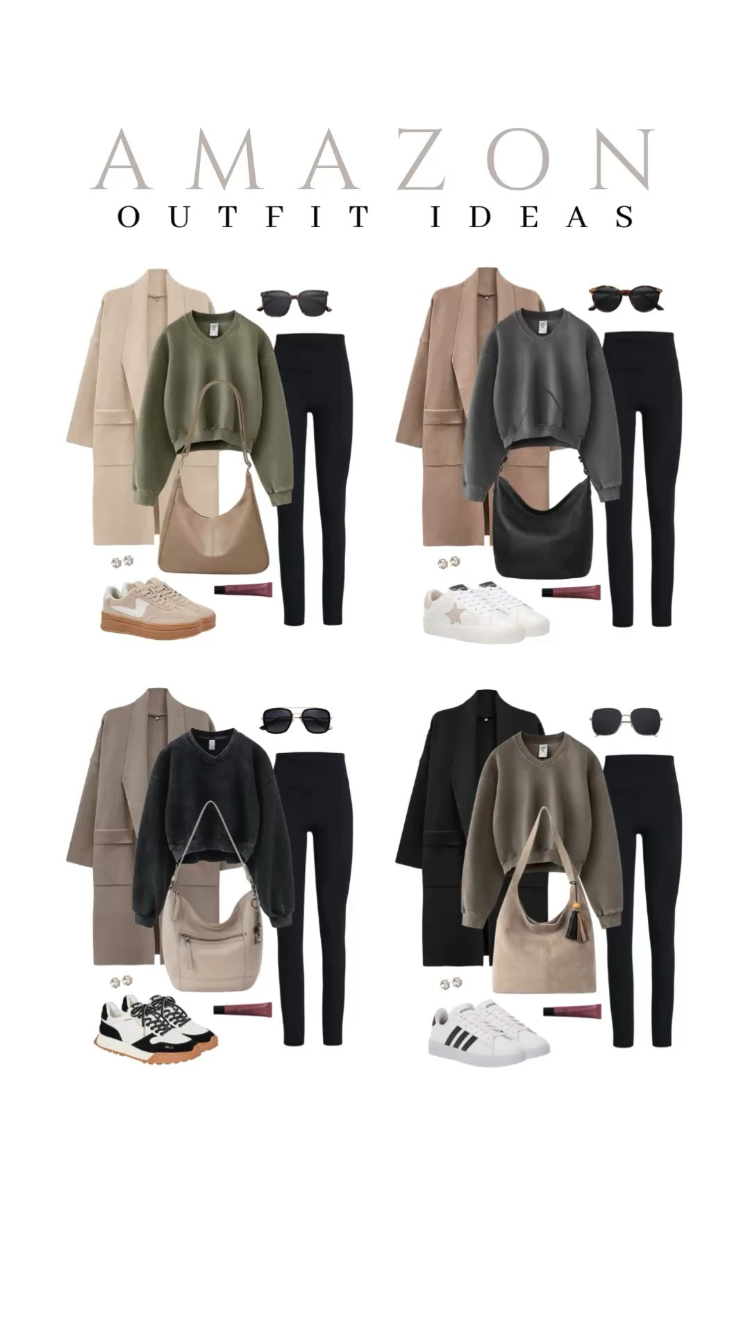 Make your wardrobe a little more chic with this open front knit cardigan and comfy sweatshirt!
leather hobo bag, round sunglasses, high waisted leggings, elf lip balm, casual outfit inspo, capsule wardrobe, favorite finds, top picks, mom outfit, everyday style, trendy look, transitional look, viral style, affordable look, amazon favorites, spring fashion, spring style

#LTKSeasonal #LTKootd #LTKU