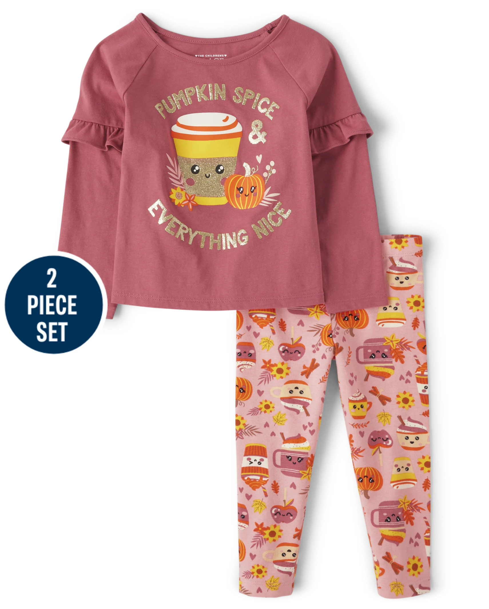 Toddler Girls Pumpkin Spice 2-Piece Set - sachetpink | The Children's Place