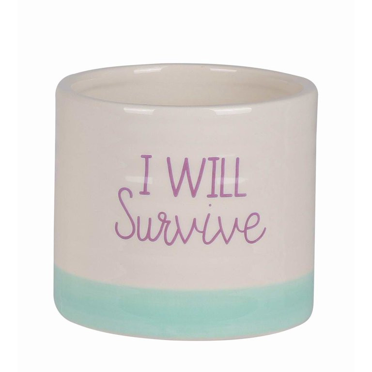 Way To Celebrate Ceramic Pot-green. | Walmart (US)