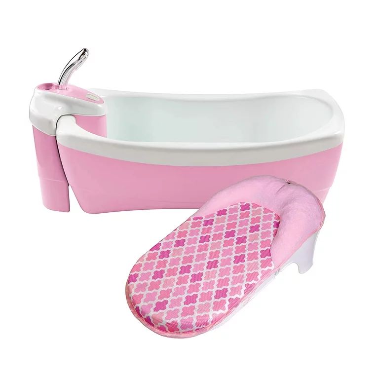 Luxuries Whirlpool Bubbling Spa & Shower (Pink) – Luxurious Baby Bathtub with Circulating Water... | Walmart (US)