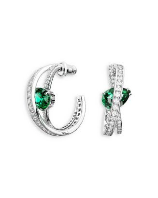 Swarovski Hyperbola Crystal Crossover Medium Hoop Earrings    | Bloomingdale's EDITORIAL Wicked | Bloomingdale's (US)