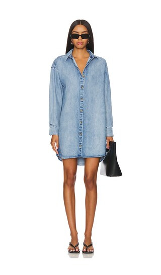 Paisley Pullover Shirt Dress in Vintage Horizon Wash | Revolve Clothing (Global)