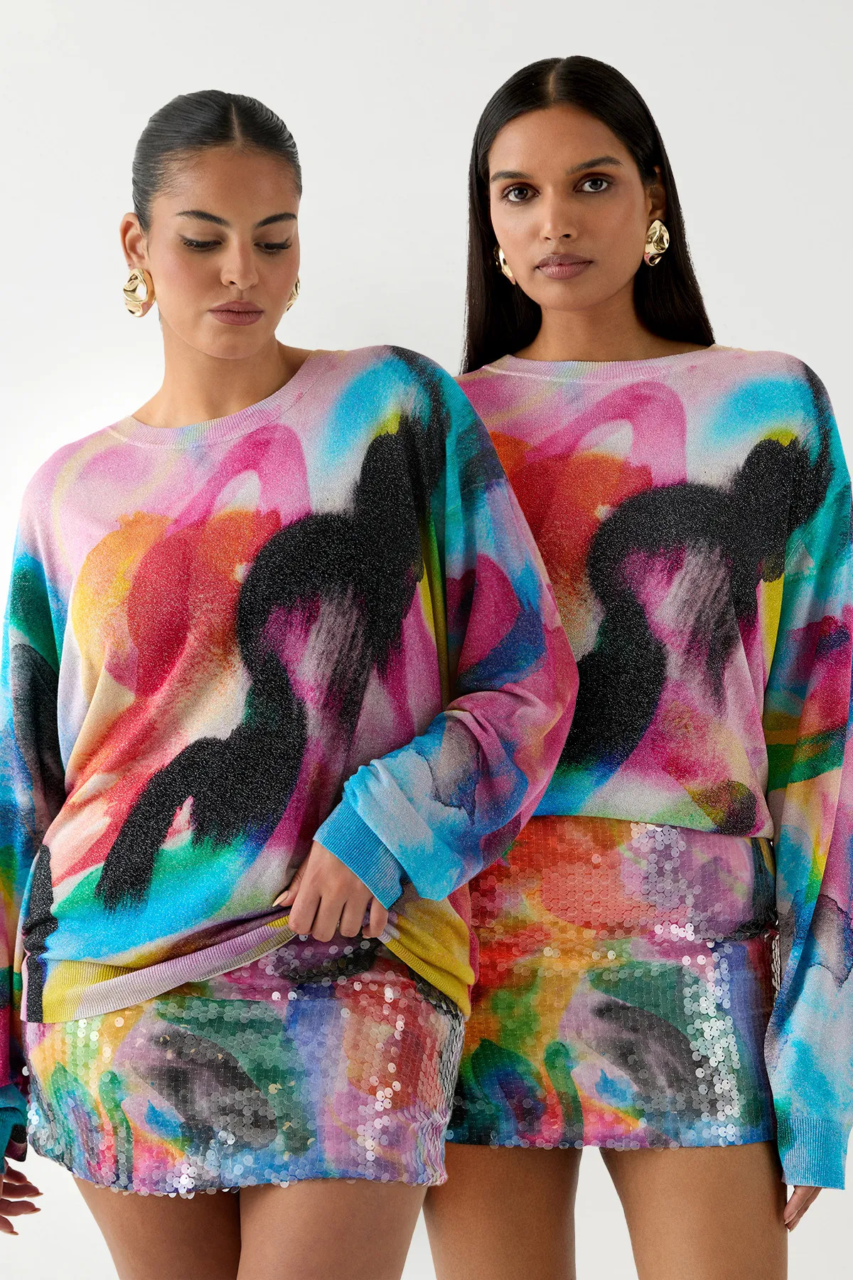 Jumpers & Cardigans | Ashish Rainbow Sparkle Crew Neck Jumper | Debenhams | Debenhams UK