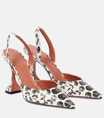 Holli snake-effect leather slingback pumps | Mytheresa (US/CA)
