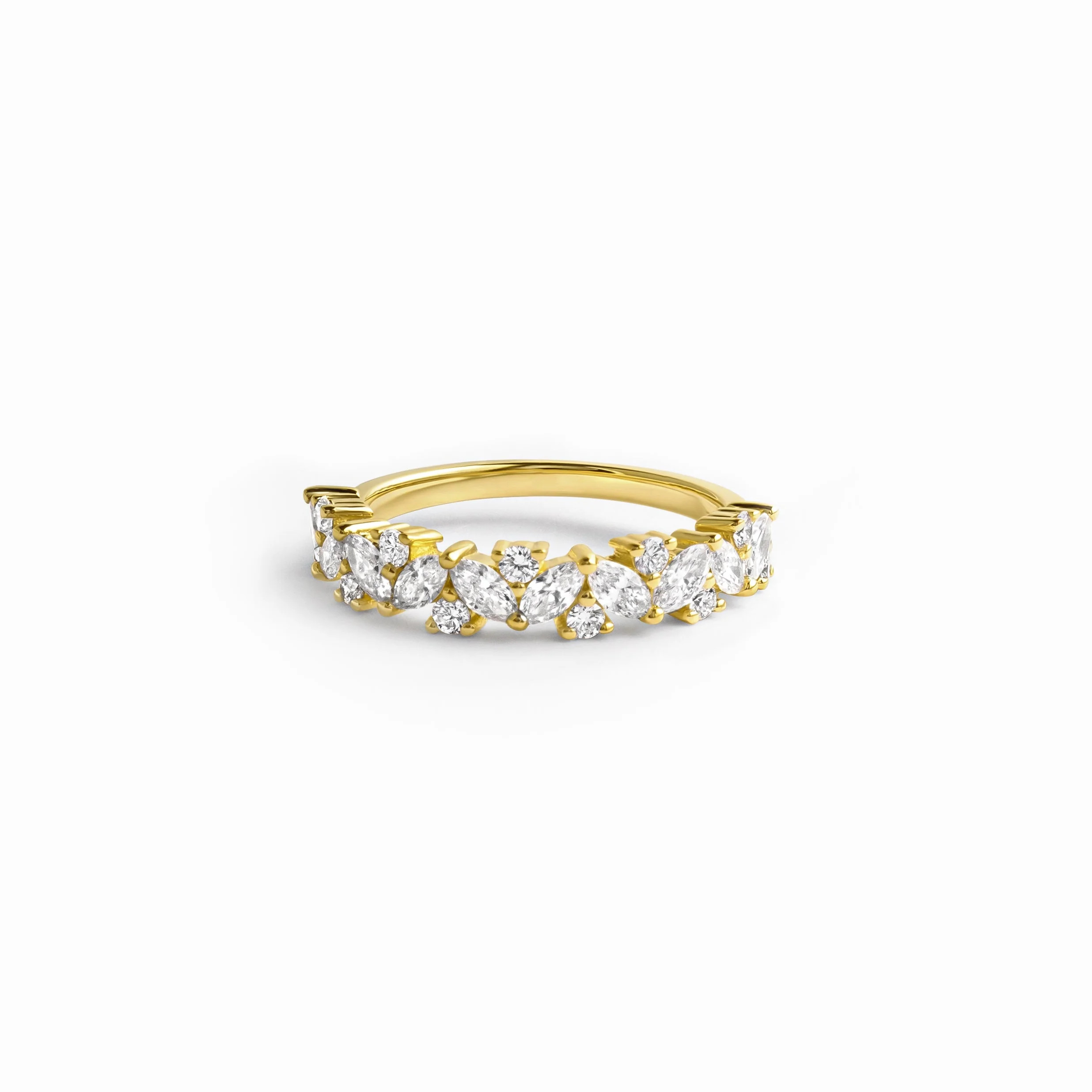 Multi Stone Ring | Elegant Stackable Wedding Band | Sami Jewels