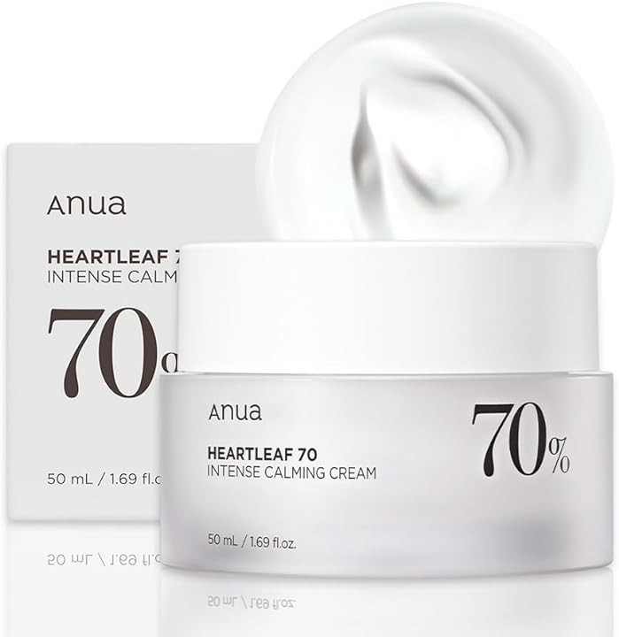 ANUA Heartleaf 70 Intense Calming Cream with Ceramide, Panthenol, Heartleaf extract, Korean Skin ... | Amazon (US)