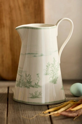 Bunny Toile Stoneware Pitcher | Anthropologie (US)