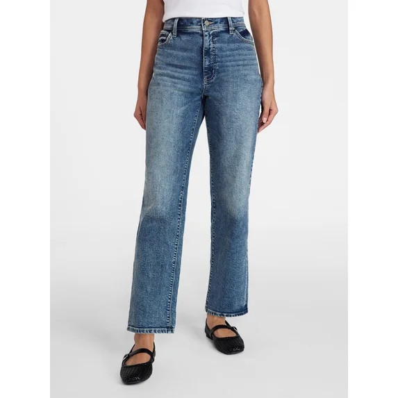 Time and Tru Women's Relaxed Boyfriend Jeans, 26" Inseam, Sizes 0-22 | Walmart (US)
