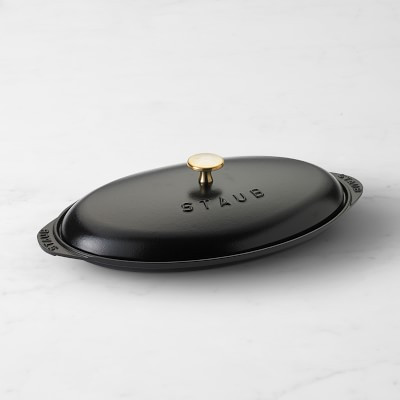 Staub Enameled Cast Iron Fish Plate with Lid | Williams Sonoma | Williams-Sonoma