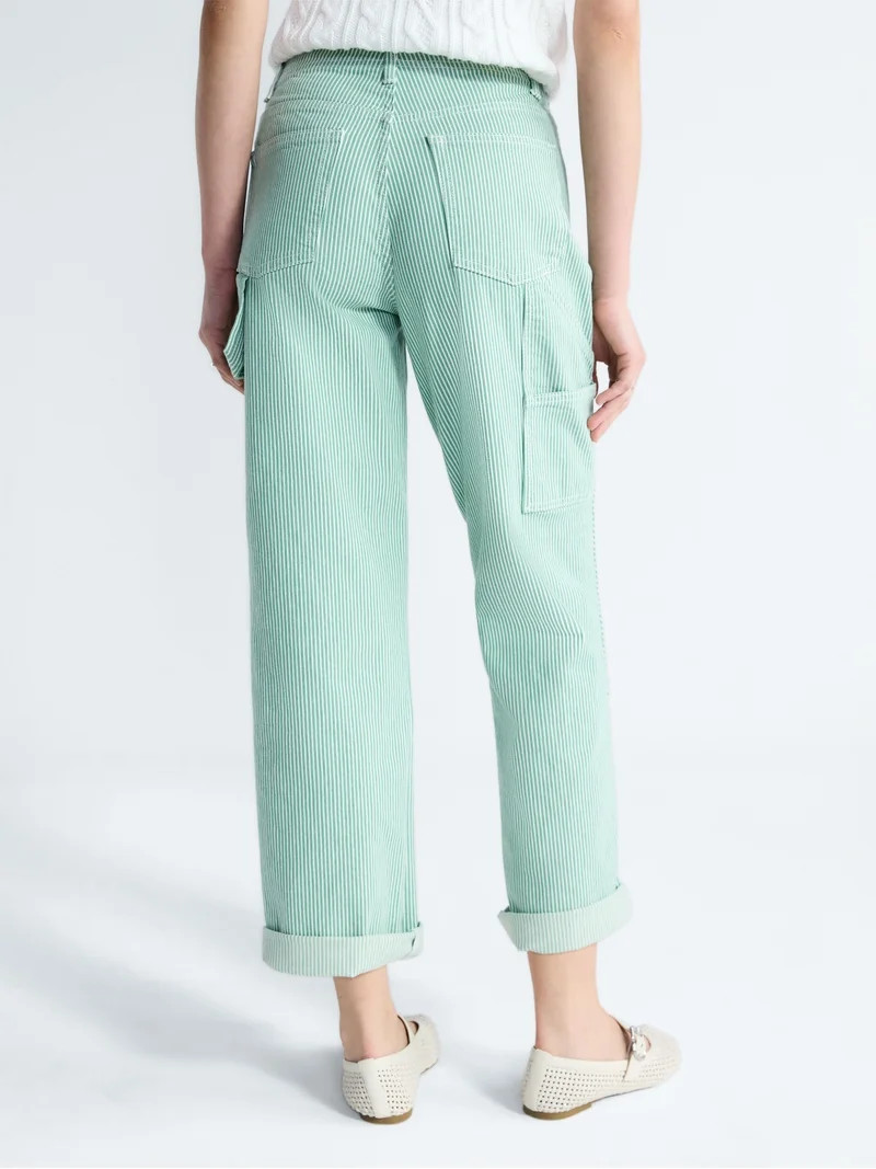 Free Assembly Women's and Women's Plus Mid Rise Relaxed Carpenter Jeans, Sizes 0-26W | Walmart (US)