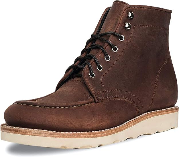 Thursday Boot Company Men's Diplomat Moc Toe Leather Boot | Amazon (US)