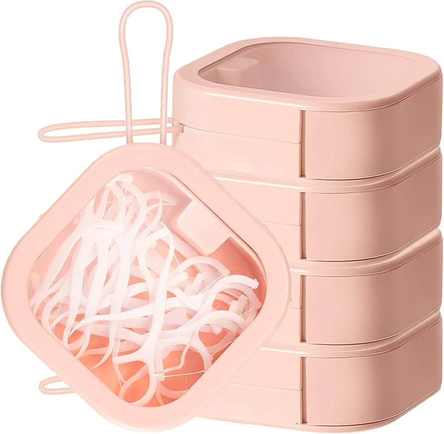 Hair Tie Organizer,Portable Travel Qtip Holder,Bathroom Storage Organizer Qtip Dispenser Cotton S... | Amazon (US)