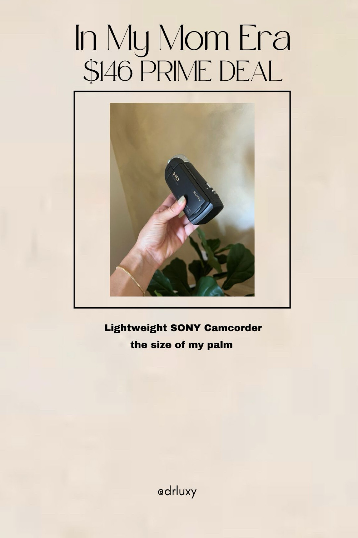 Amazon prime day deal - embracing my mom era! I got this SONY Camcorder that’s super lightweight, high quality, & fits in my palm. It’s $146 for prime day! I’ve been documenting getting the nursery together.. can’t wait to use it more once baby girl is here! 

Amazon prime day sale 
Maternity 
Bump 
Camcorder handycam 
Electronics 
Baby 




#LTKBaby #LTKBump #LTKFamily