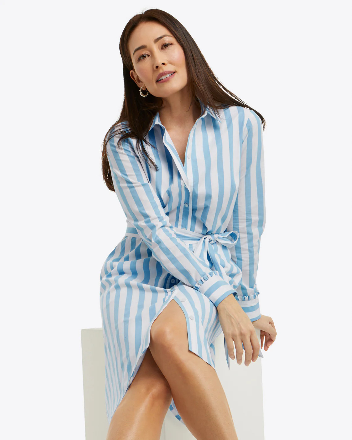Carly Shirtdress in Awning Stripe | Draper James (US)
