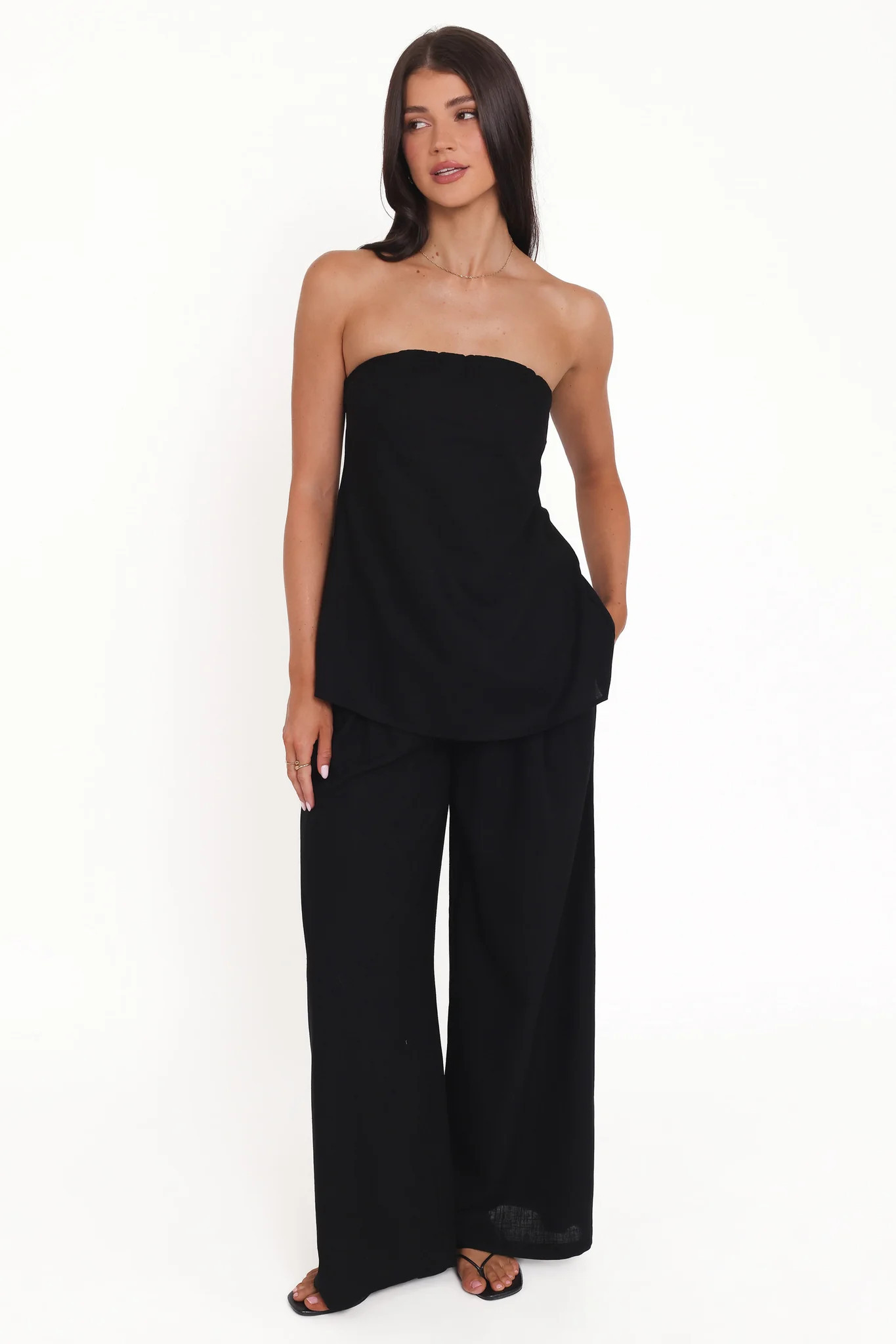 Arles Wide Leg Pants - Black | Petal & Pup (US)
