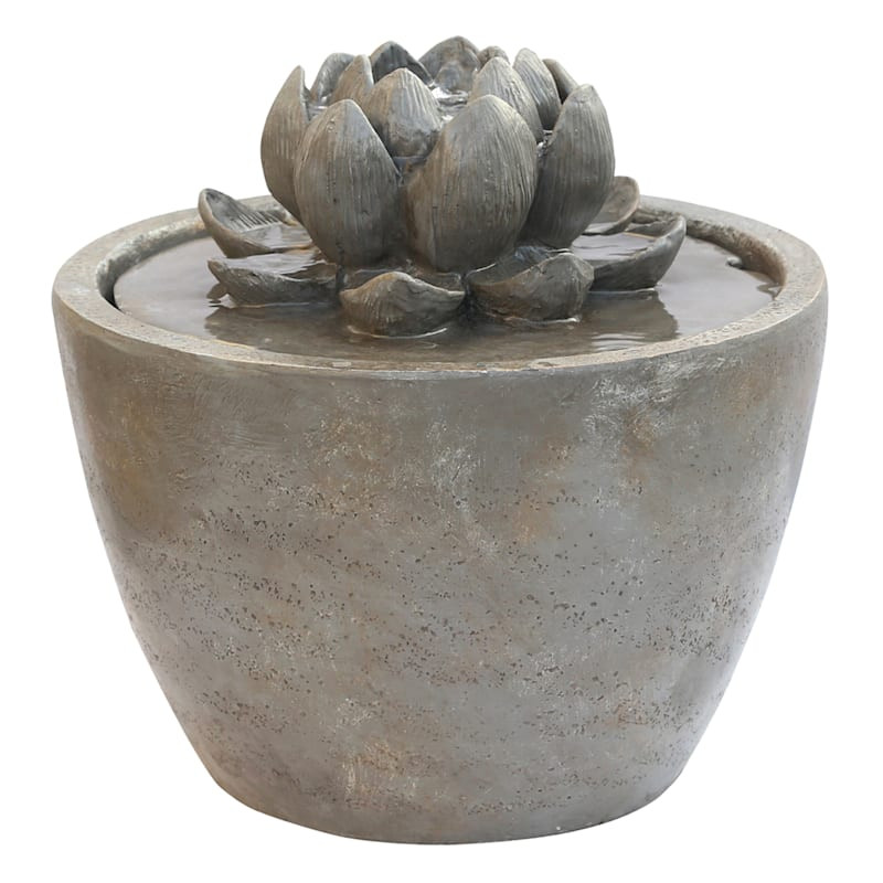 Grace Mitchell Lotus Garden Fountain, 13x15 | At Home