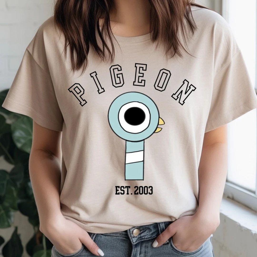 Trendy Cute Teacher Vintage Character Shirt Pigeon - Etsy | Etsy (US)