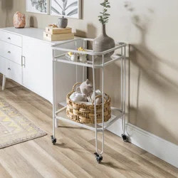 Williston Forge Maisonet Metal and Glass Bar Cart | Wayfair | Wayfair North America