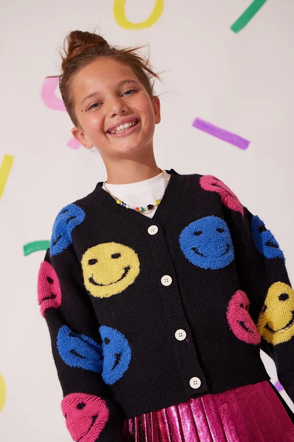Happy Emoji Cardigan | Lola + The Boys