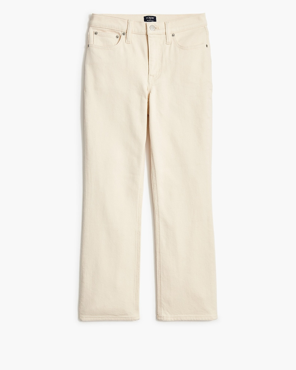Mid-rise flare crop ecru jean in signature stretch | J.Crew Factory