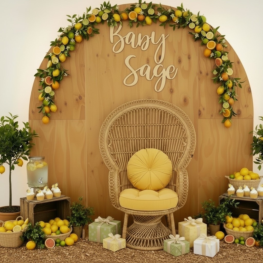 Baby in Bloom Baby Shower Setup 🌼🍋  

If you're planning a “Baby in Bloom” or lemon-themed baby shower, this setup is the perfect inspiration for a fresh, spring-inspired celebration. The warm wood backdrop, citrus garland, and soft yellow accents create a bright and elegant space for photos, gifts, and celebrating the mama-to-be.  

A statement peacock chair, lemon decor, and a personalized wooden name sign bring the entire look together while making the space feel special and custom for the guest of honor. This is the kind of baby shower backdrop guests will love taking photos in front of.  

Perfect for:  
• Baby in Bloom baby showers  
• Lemon theme baby showers  
• Garden party baby showers  
• Spring baby shower decor  
• Neutral + yellow baby shower themes  

Shop the look and recreate this beautiful baby shower photo backdrop for your next celebration.  

#BabyInBloom #BabyShowerDecor #LemonBabyShower #BabyShowerBackdrop #SpringBabyShower #GardenBabyShower #BabyShowerIdeas #BabyShowerInspo #BabyShowerTheme #PartyDecor #PeacockChair #CitrusTheme #MomToBe #BabyShowerSetup #LTKParty

#LTKmomlife #LTKBump #LTKBaby