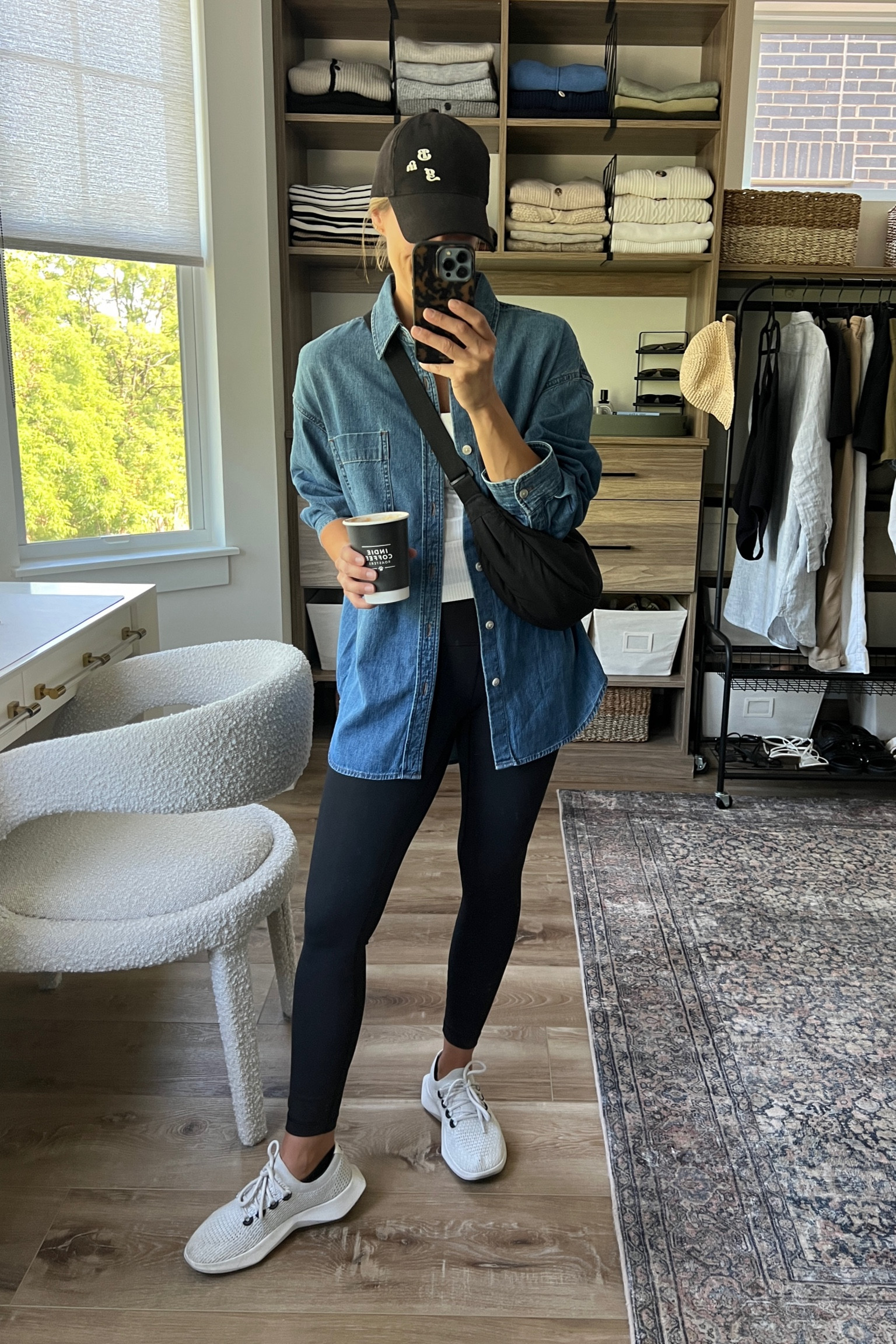 Wearing small denim shirt (oversized, size down for more fitted), 6 active tank, 4 leggings, sneakers tts 

#LTKFitness #LTKSaleAlert #LTKFindsUnder100