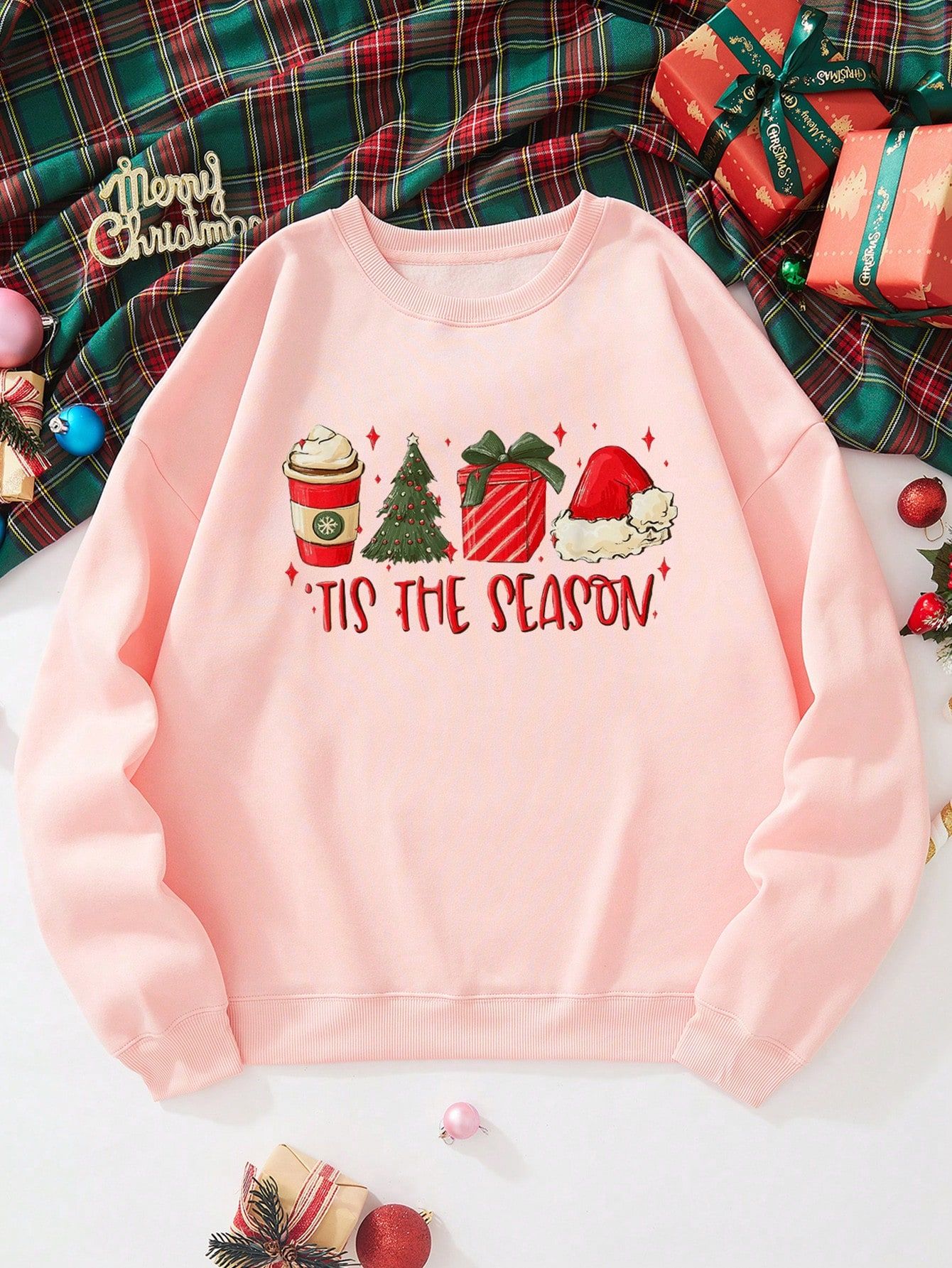 Kerstprint Thermisch gevoerd Sweatshirts | SHEIN