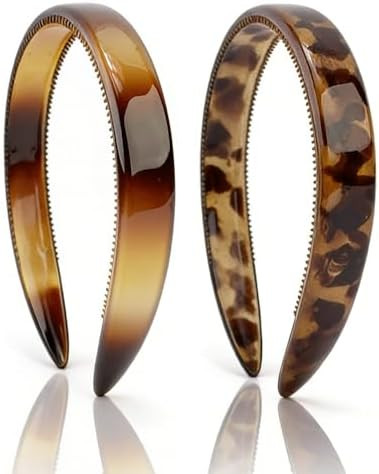 Tortoise Shell Headbands for Women Non Slip Brown Headbands with Teeth Head Bands for Women's Hai... | Amazon (US)