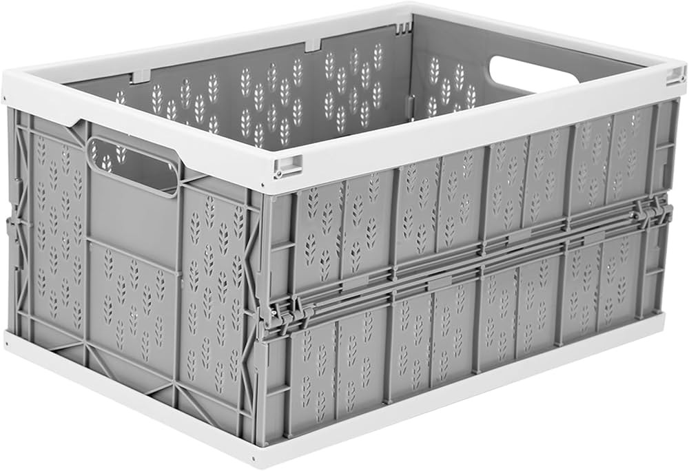 Livememory Collapsible Storage Crates, Foldable Crates, 31 Liters Plastic Milk Crate Storage Bins... | Amazon (US)