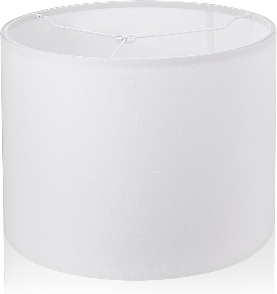 Wellmet 13"x13"x10" Lampshade Assembly Required for Table Lamp,Bedside Lamp,Floor Lamp,Fabric Dru... | Amazon (US)