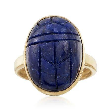 Ross-Simons 16.00 Carat Sapphire Scarab Ring in 18kt Yellow Gold Over Sterling | Walmart (US)