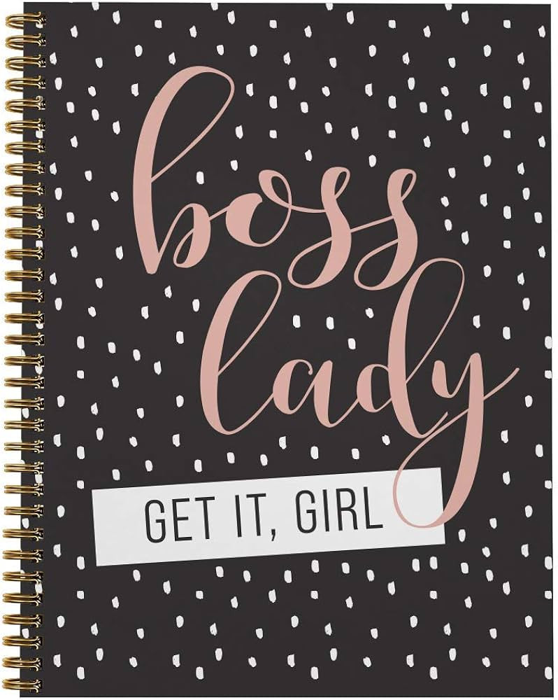 Softcover Boss Lady 8.5" x 11" Motivational Spiral Notebook/Journal, 120 College Ruled Pages, Dur... | Amazon (US)