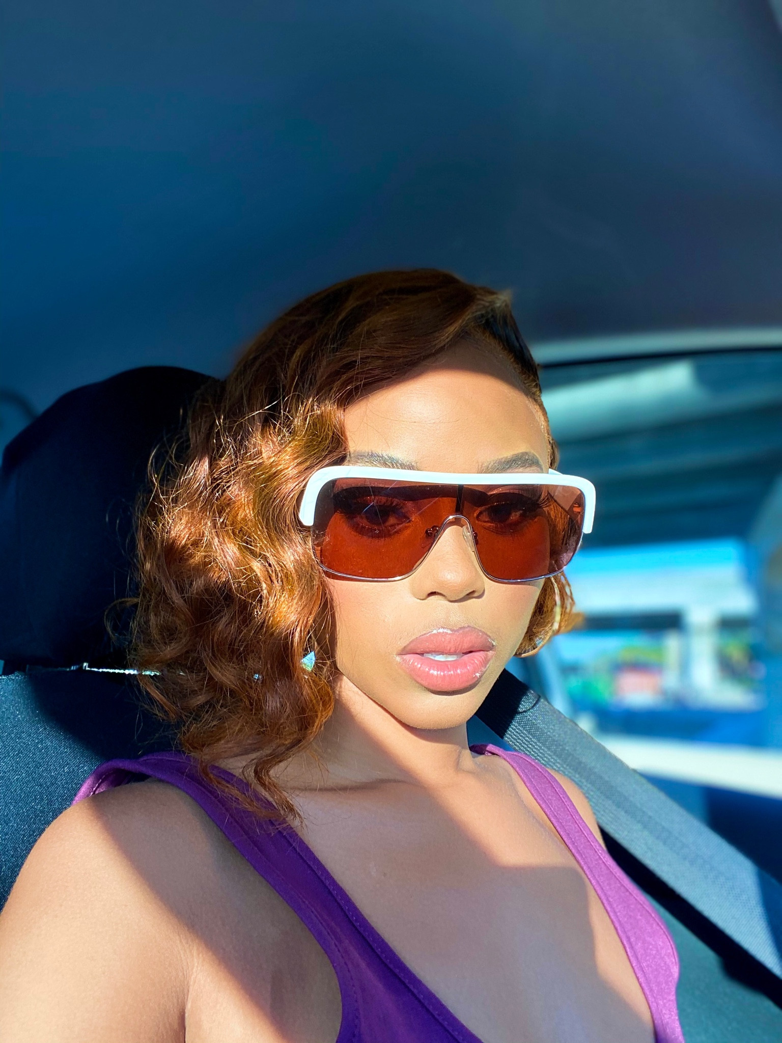 Top Notch! ❤️‍🔥

Model is wearing : Beautiful burnt orange loose waves human hair wig with purple biker lounge set and white lined shades 

Follow me on all socials! 💛

Book model for your next project! 💕

#LTKstyletip #LTKunder50 #LTKbeauty