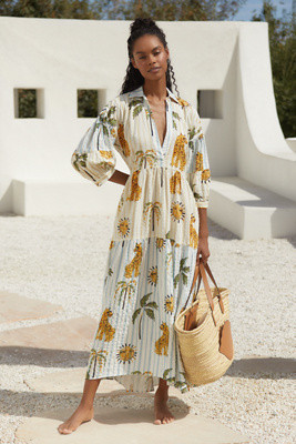 The Carolita Printed Tiered Shirt Dress: LouLou Avenue Edition | Anthropologie (US)