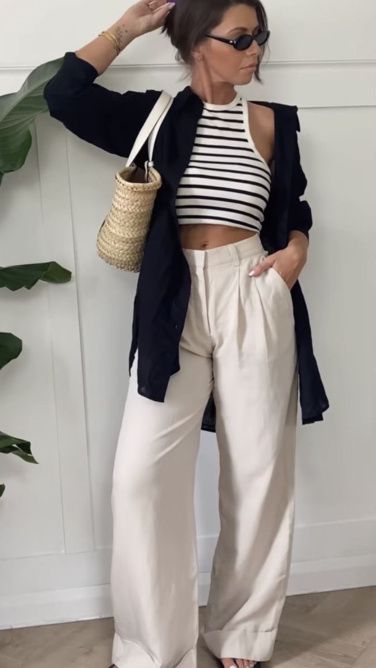 Recreate the look - Style inspo from Pinterest to your cart! Linking like and similar items to help you re-create this look and style from Pinterest 🖤☑️


#trending outfit
#Pinterest outfit inspo
#Pinterest inspired 
#tailored pants
#beige pants
#cream pants
#work pants 
#neutral fashion  
#wide leg pants 
#high waisted pants
#striped tank top
#black and white tank top  
#high neck tank top 
#racerback tank 
#leather sandals
#black thong sandals
#casual sandals
#straw tote
#wide tote bag
#straw handbag
#shoulder bag 
#summer handbag  
#amazon sandals 
#sloan tailored pant
#designer pants 
#revolve fashion  
#the look for less
#affordable fashion 
#revolve fashion finds  
#nordstrom finds
#gap fashion finds
#anthropologie finds 
#Amazon fashion 
#spring fashion
#spring transition outfit
#spring style Inspo 
#style inspo
#fashion inspo
#outfit inspo
#casual style
#elevated casual
#casual outfit
#classic style 
#casual chic 
#work fashion
#work outfit
#work appropriate 
#office outfit 
#polished look
#weekend style
#easy weekend outfitt
#day date outfit
#wine tasting outfit  
#mom style 
#mom outfit 
#errands outfit 
#airport outfit 
#travel outfit 
#travel style 
#beach day outfit
#beach dinner outfit 
#site seeing outfit 
#European vacation 
#street style
#new York style
#city outfit 
#date night outfit 
#pinterest inspired
#photo credit to Pinterest 
#ootd


#LTKootd #LTKWorkwear #LTKOver40