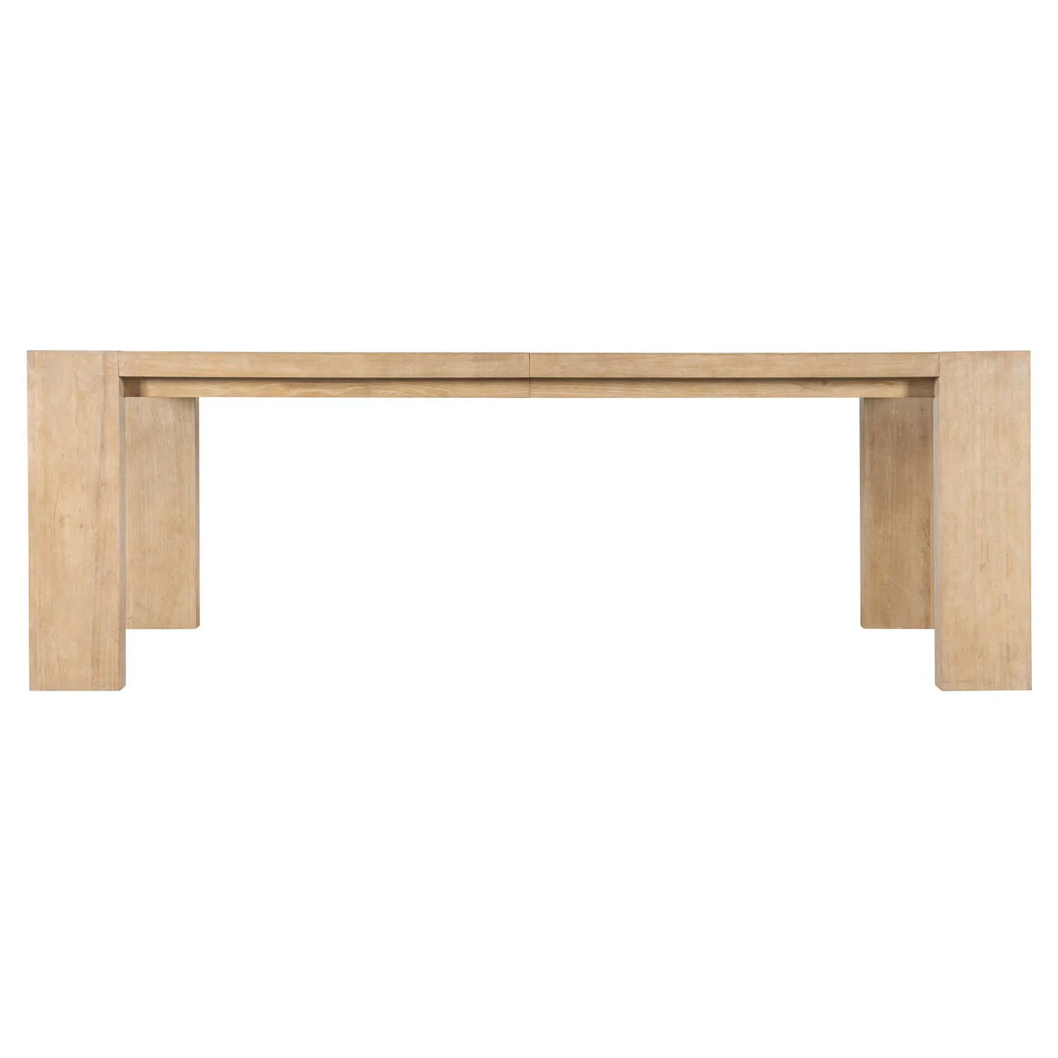 Nigel Coastal Beach Light Oak Rectangular Nigel Dining Table - 88-110" | Kathy Kuo Home