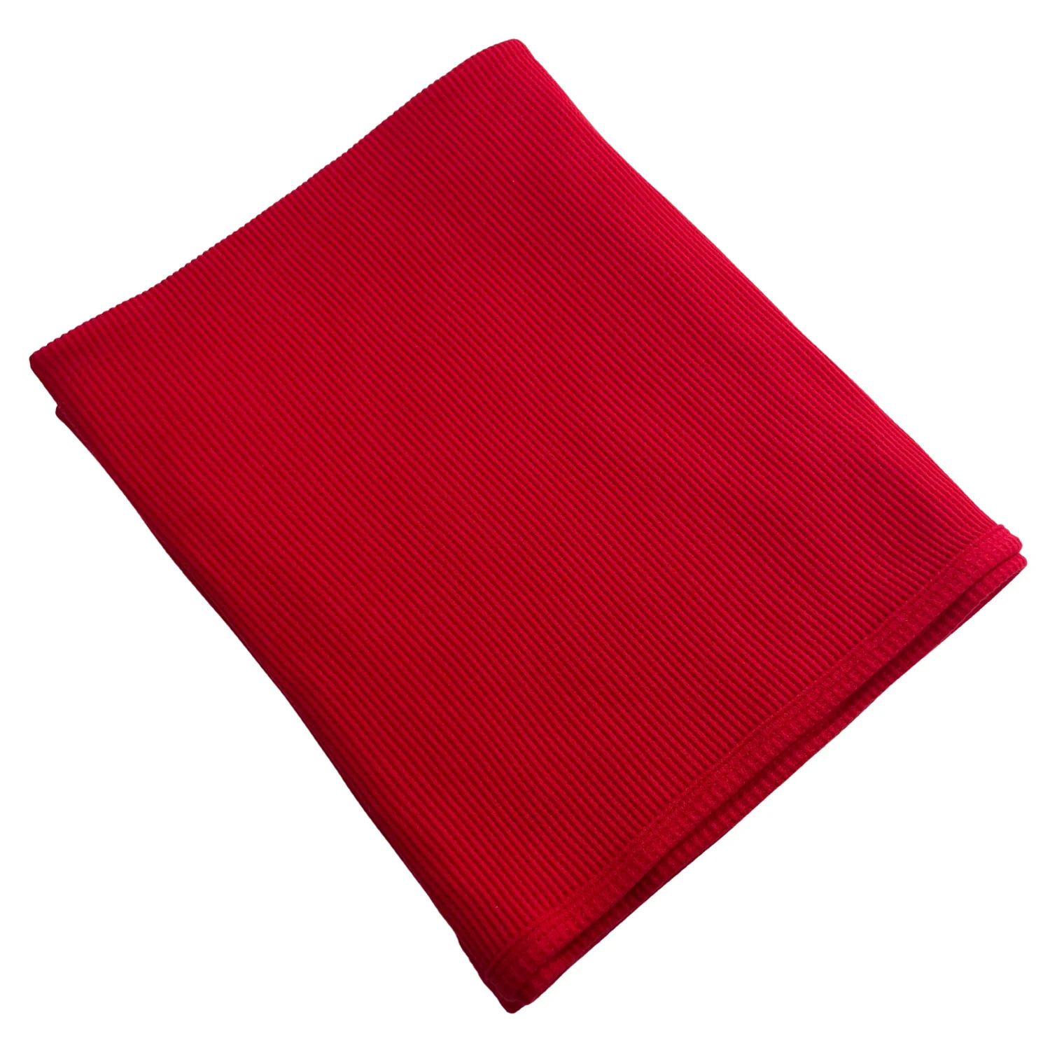 Organic Cotton Waffle Swaddle, Red | SpearmintLOVE