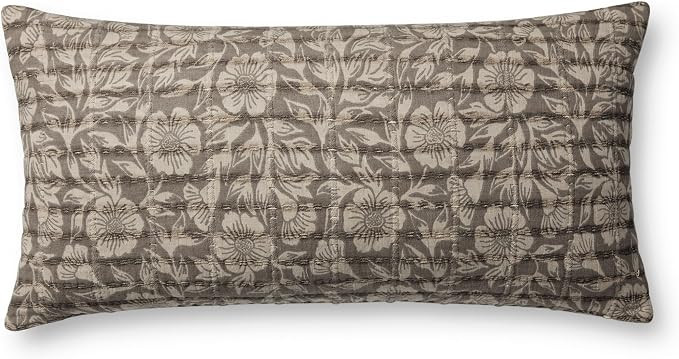 Loloi Jean Stoffer Chocolate 12'' x 27'' Cover Only Pillow | Amazon (US)