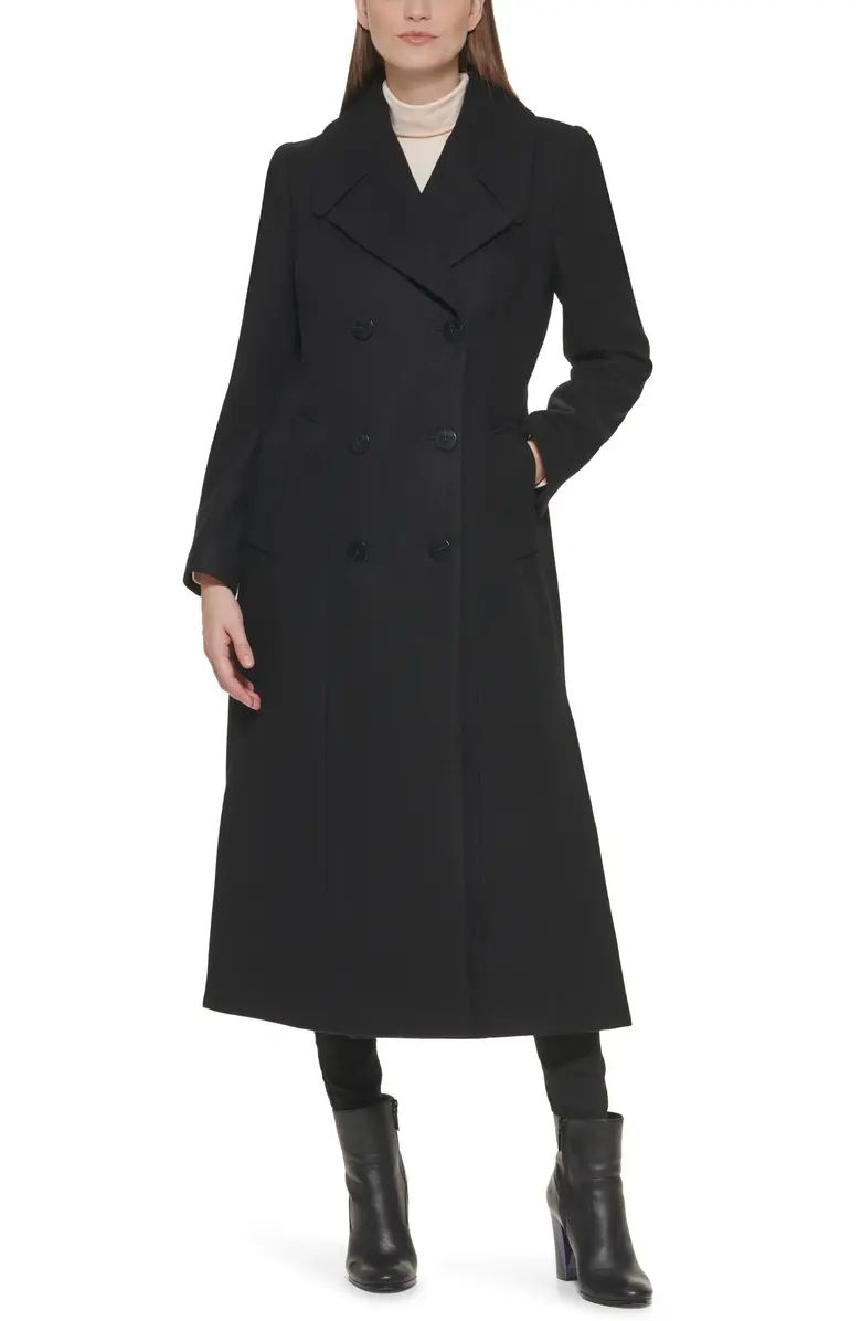 Double Breasted Maxi Wool Blend Coat | Nordstrom