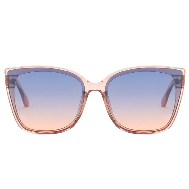 Piranha Eyewear Bloom Eco-Pact Sunglasses for Women with Blue to Peach Ombre Lens | Walmart (US)