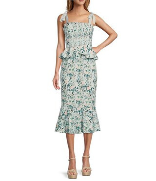 Antonio Melanix Born on Fifth Pippa Fit and Flare Peplum Dress | Dillard's