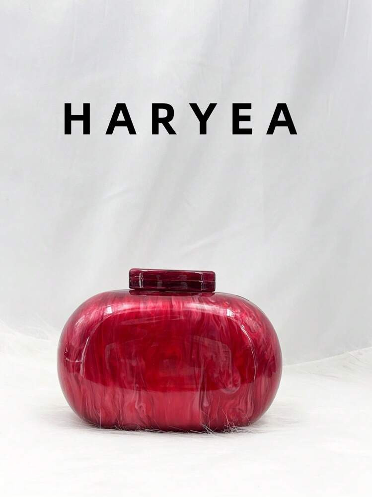 European And American Style Egg Shape Acrylic Clutch Bag, Metal Chain Shoulder Crossbody Bag, Mini Makeup Cosmetic Bag, Bridal Wedding Purse, Fashion Women Evening Handbag | SHEIN