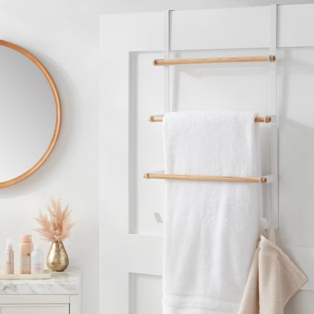 Over the Door Tiered Towel Rack with Wood - Brightroom™ | Target
