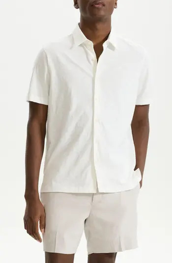Noran Short Sleeve Knit Button-Up Shirt | Nordstrom