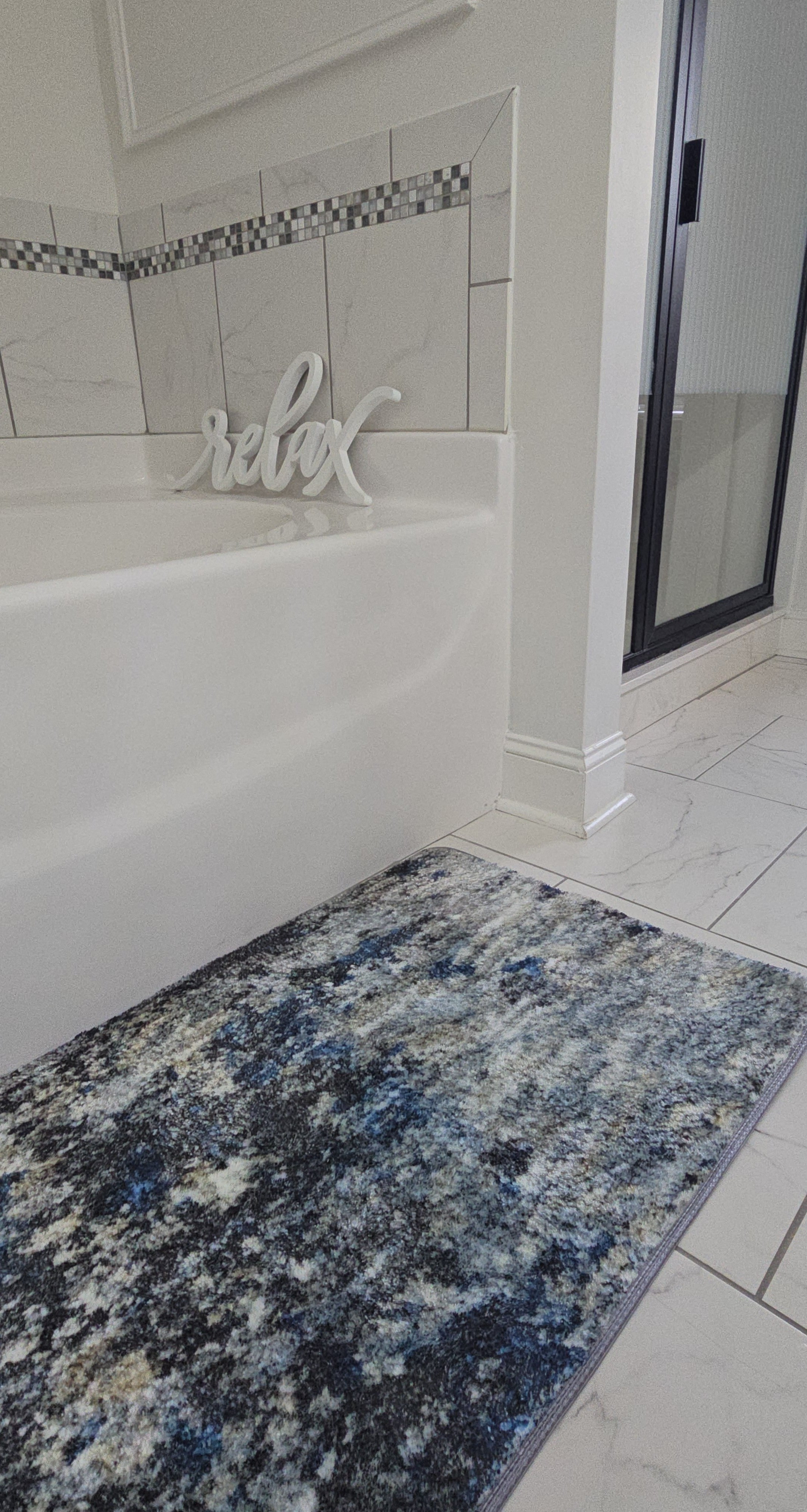 Washable abstract design rugs for kitchen bathroom entryway. 

#LTKxNSale #LTKVideo #LTKHome